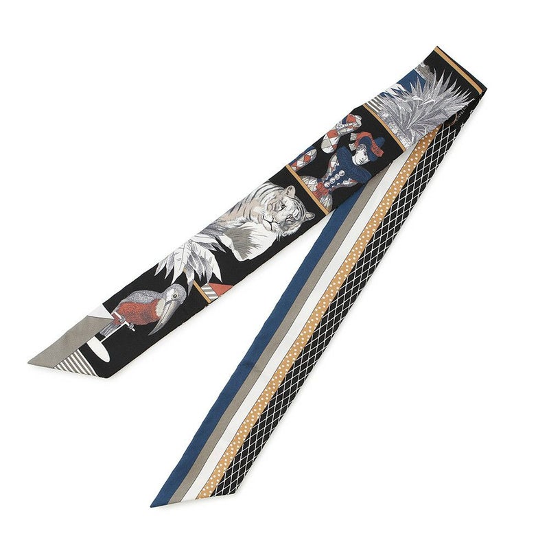 エルメス スカーフ ツイリー グラン・テアトル・ヌーヴォー Grand Theatre Nouveau HERMES シルク 2022年春夏 黒