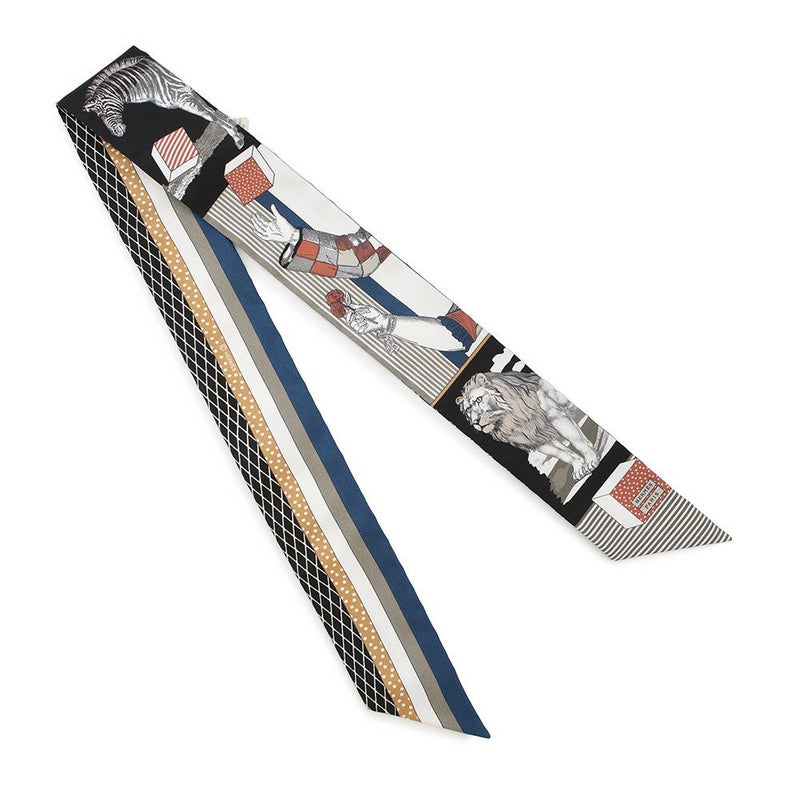 エルメス スカーフ ツイリー グラン・テアトル・ヌーヴォー Grand Theatre Nouveau HERMES シルク 2022年春夏 黒