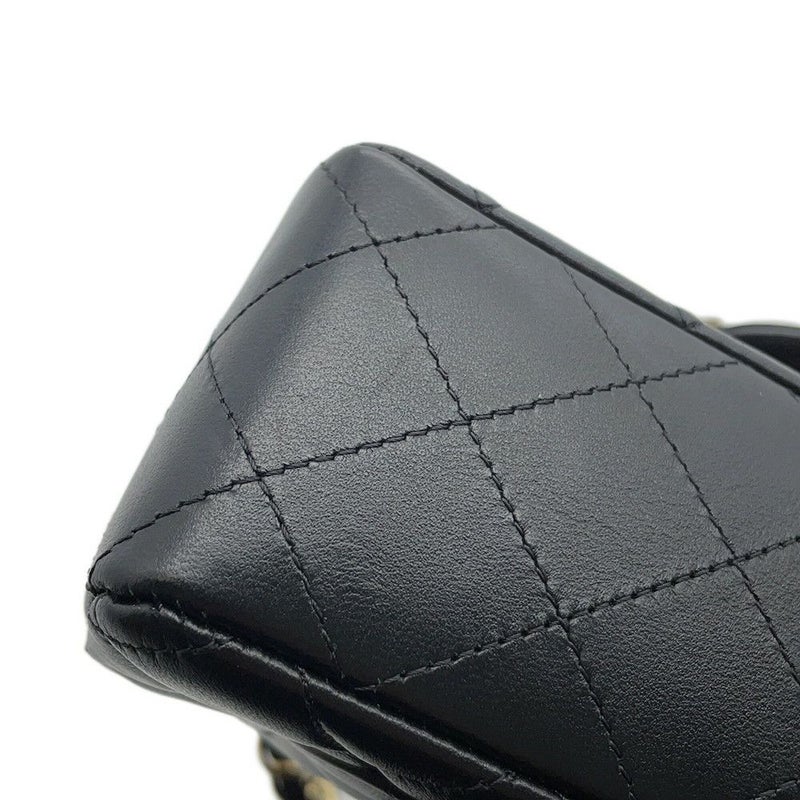 シャネル チェーンショルダーバッグ ミニ マトラッセ 20 ココマーク ラムスキン A69900 CHANEL 黒