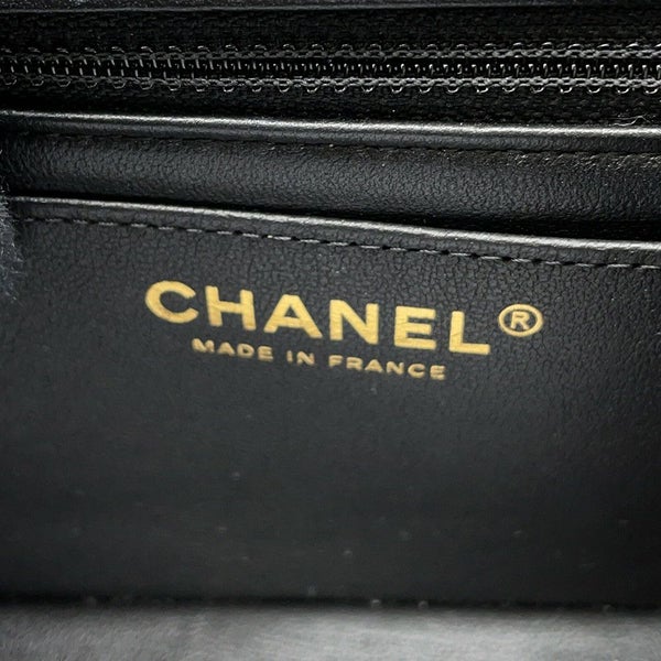 シャネル チェーンショルダーバッグ ミニ マトラッセ 20 ココマーク ラムスキン A69900 CHANEL 黒