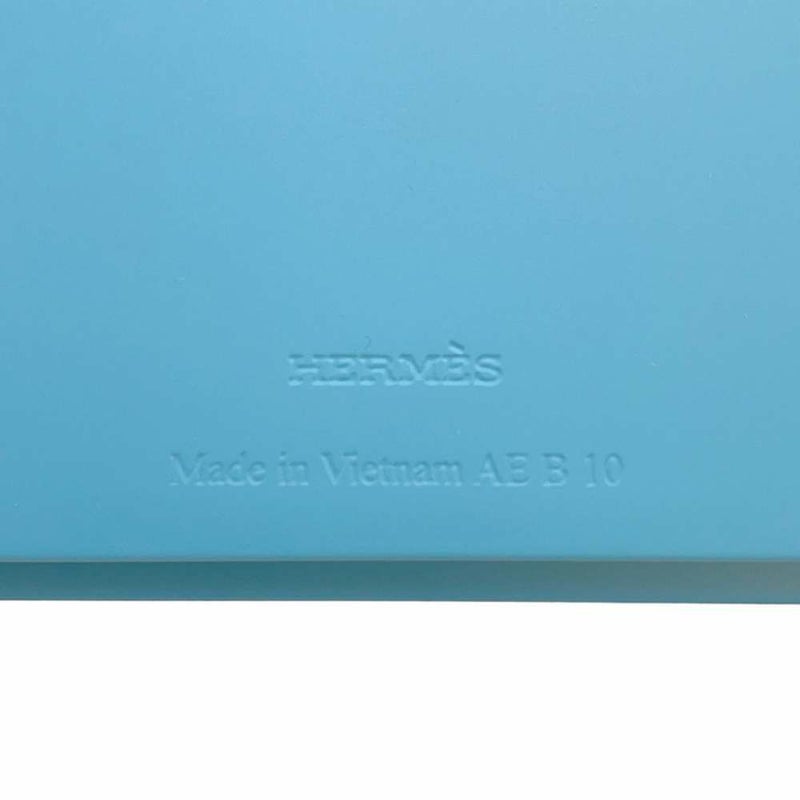 エルメス ティッシュケース カバン ブルー・シアン ラッカーウッド HERMES ケース