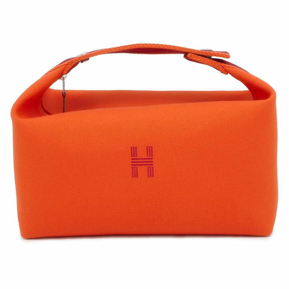 【エルメス】HERMES　 ブリッドアブラック　オレンジ　GM 　新品未使用 エルメス ポーチ ブリッド・ア・ブラックGM オレンジ/ボルドー