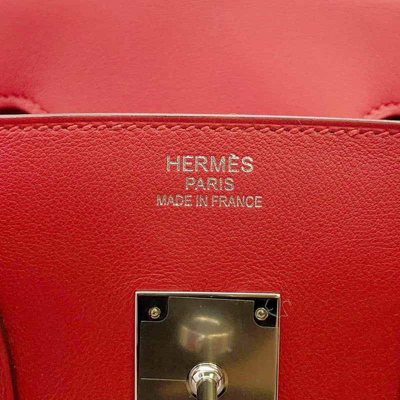 エルメス バーキン35 フレイフレイ ルージュクー/シルバー金具 スイフト/ツイルアッシュ Z刻印