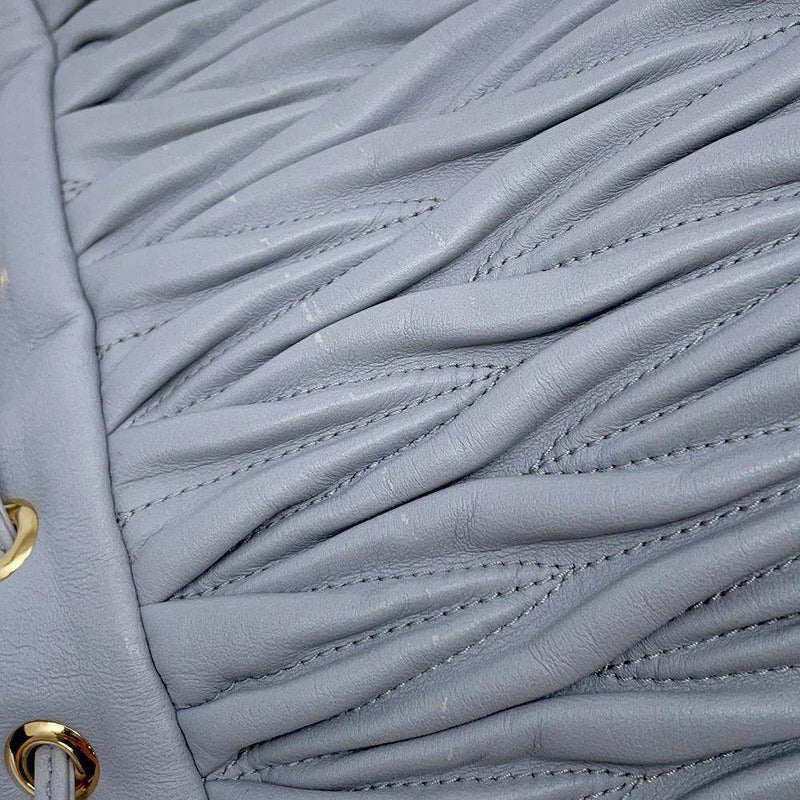 ミュウミュウ ショルダーバッグ マテラッセ 巾着 レザー 5BE014 MIUMIU バッグ