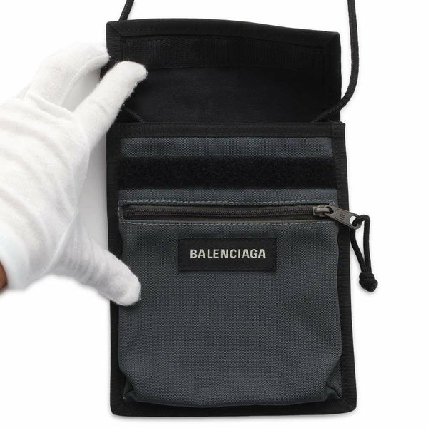 バレンシアガ ショルダーポーチ エクスプローラー サコッシュ ロゴ 532298 BALENCIAGA 黒 バッグ