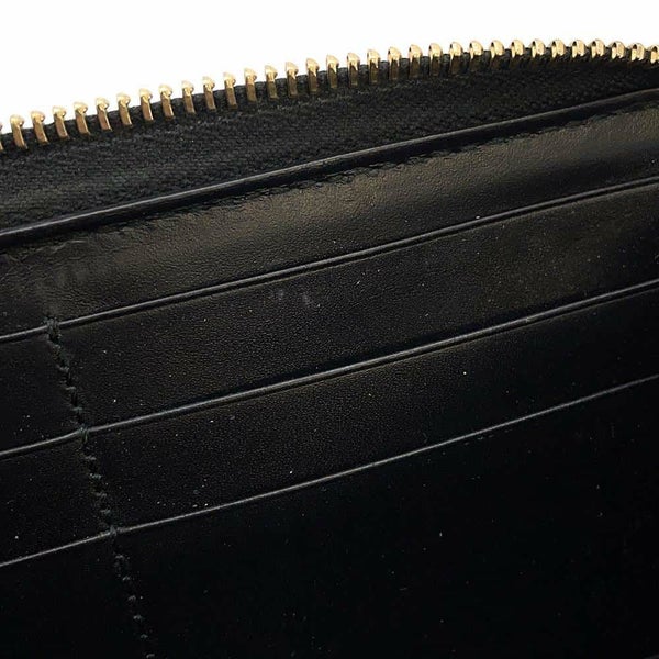 グッチ 長財布 グッチシマ ラウンドファスナー リボン レザー 388680 GUCCI 財布 黒