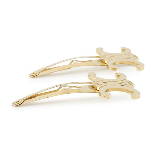 セリーヌ ヘアクリップ 2本セット トリオンフ メタル CELINE ヘアアクセサリー