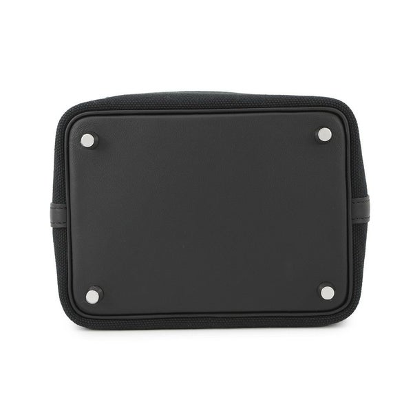 エルメス ハンドバッグ ピコタンロックPM カーゴ ブラック/シルバー金具 トワルゴエラン/スイフト U刻印 黒