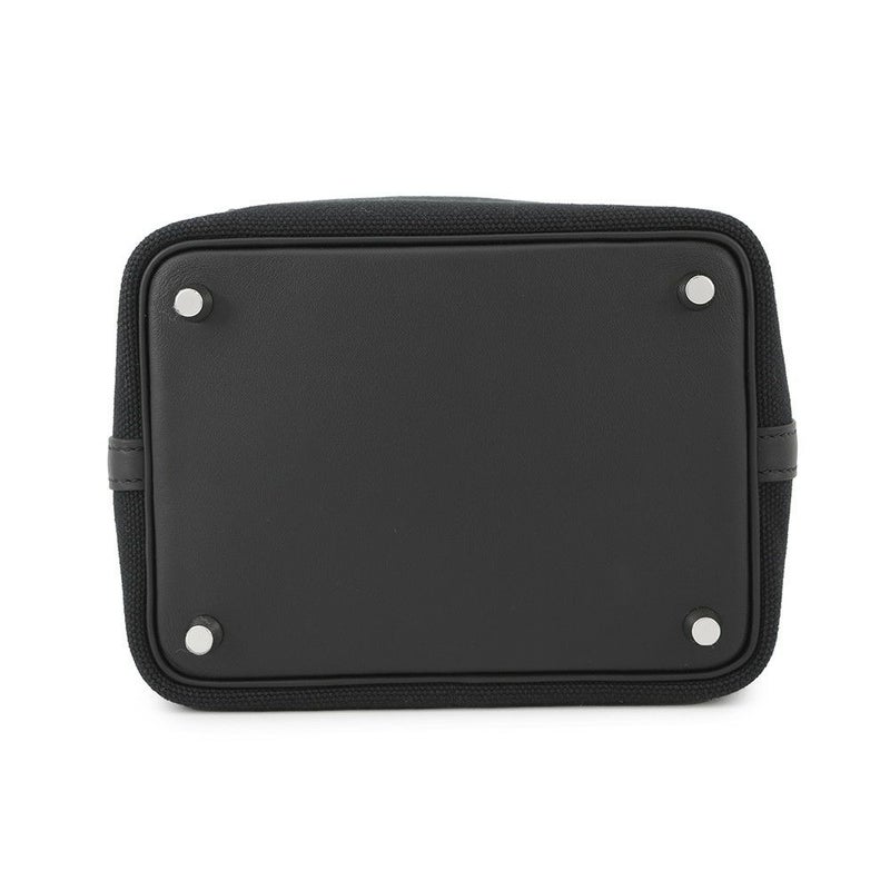 エルメス ハンドバッグ ピコタンロックPM カーゴ ブラック/シルバー金具 トワルゴエラン/スイフト U刻印 黒