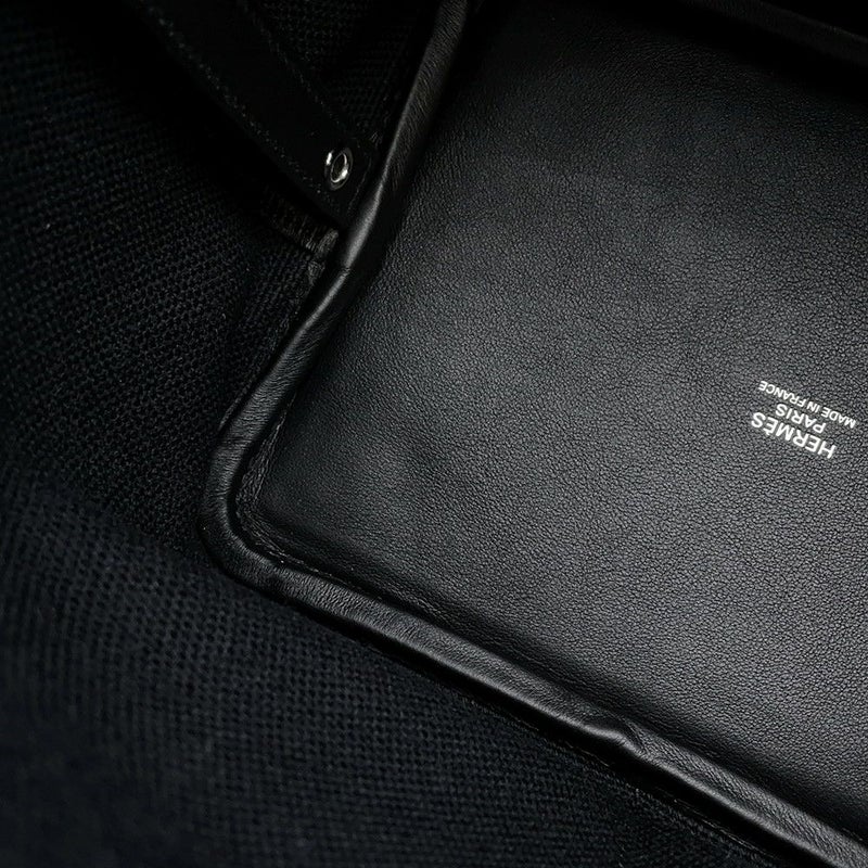 エルメス ハンドバッグ ピコタンロックPM カーゴ ブラック/シルバー金具 トワルゴエラン/スイフト U刻印 黒