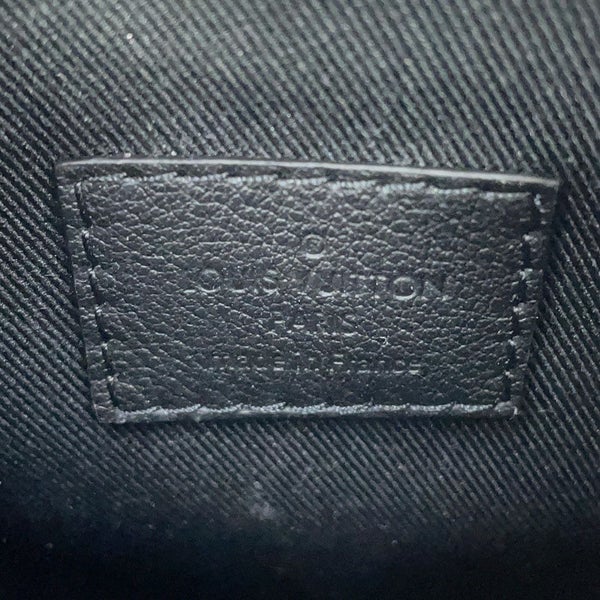 ルイヴィトン ショルダーバッグ モノグラム・シャドウ レースアップ・ポーチ M12601 LOUIS VUITTON ポシェット 黒 ブラック