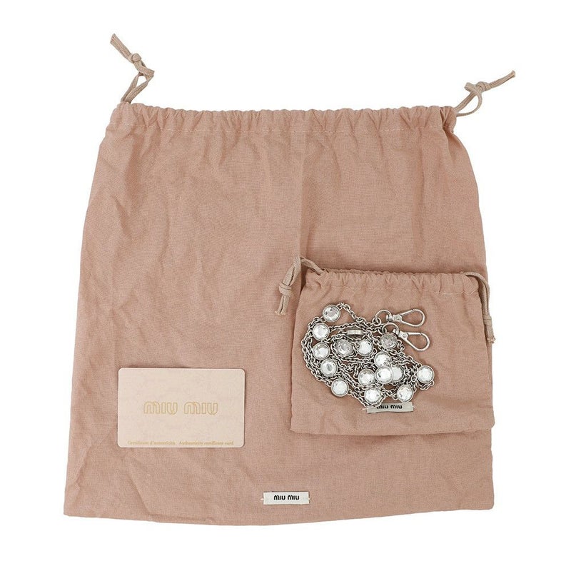 ミュウミュウ チェーンショルダーバッグ マテラッセ クリスタル レザー 5BH191 Miu Miu