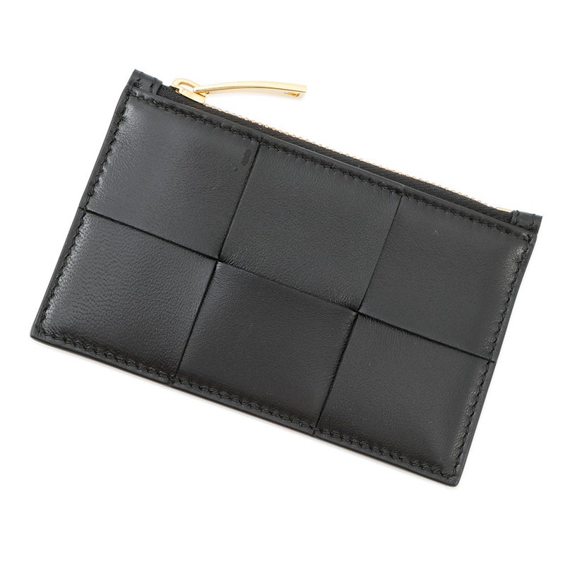 ボッテガヴェネタ カードケース マキシイントレチャート カセット ファスナーカードケース 681010 BOTTEGA VENETA 黒
