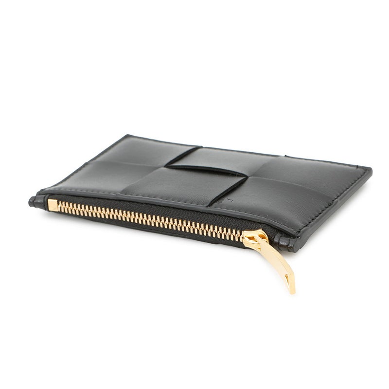 ボッテガヴェネタ カードケース マキシイントレチャート カセット ファスナーカードケース 681010 BOTTEGA VENETA 黒
