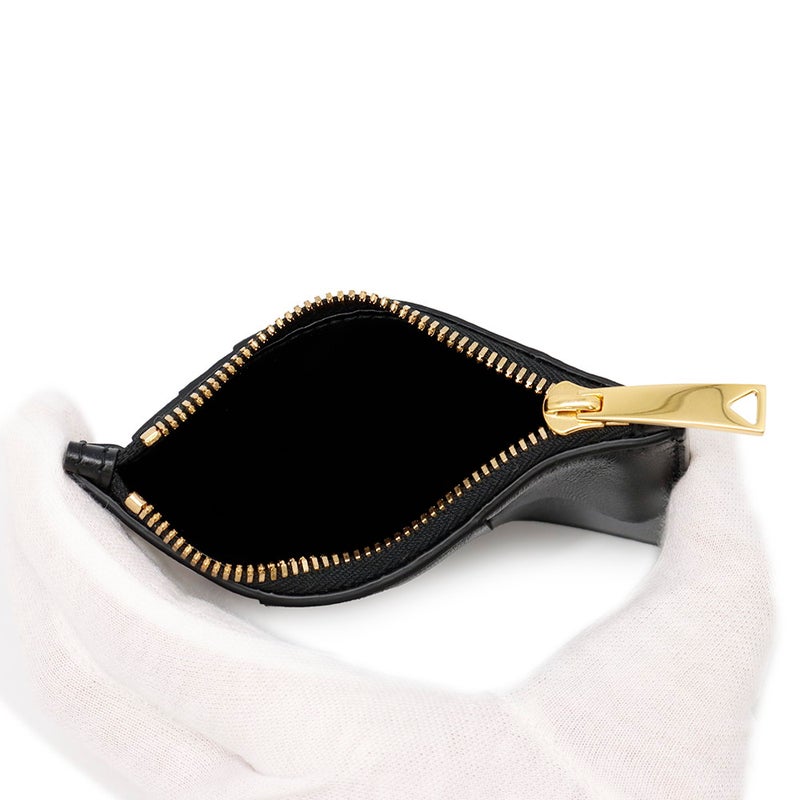 ボッテガヴェネタ カードケース マキシイントレチャート カセット ファスナーカードケース 681010 BOTTEGA VENETA 黒