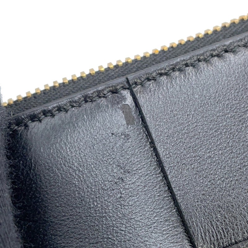 ボッテガヴェネタ カードケース マキシイントレチャート カセット ファスナーカードケース 681010 BOTTEGA VENETA 黒