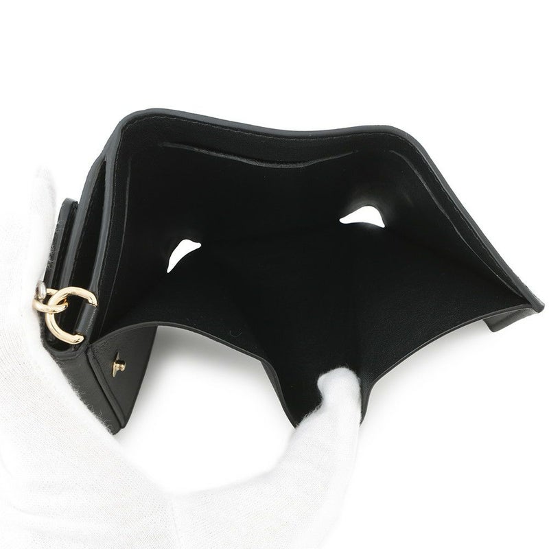 ルイヴィトン 三つ折り財布 カーフレザー ミニ トリフォールド ウォレット・LV ブルーム M15081 黒 ブラック