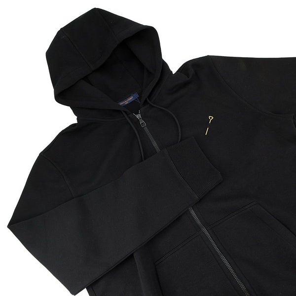 ルイヴィトン パーカー ダブルフェイストラベルフーディ メンズサイズXL 1A7XEQ LOUIS VUITTON トップス 黒 ブラック