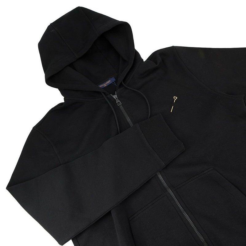 ルイヴィトン パーカー ダブルフェイストラベルフーディ メンズサイズXL 1A7XEQ LOUIS VUITTON トップス 黒 ブラック