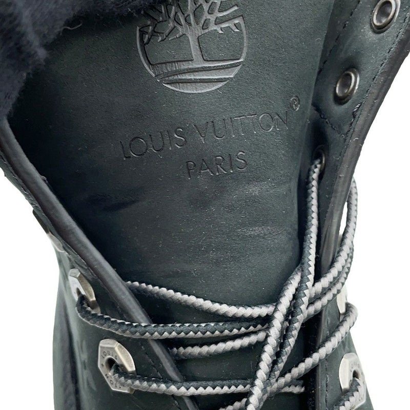 ルイヴィトン ブーツ LV × Timberland 6-IN アンクルブーツ スエード メンズサイズ9 1/2 LOUIS VUITTON 黒 ブラック