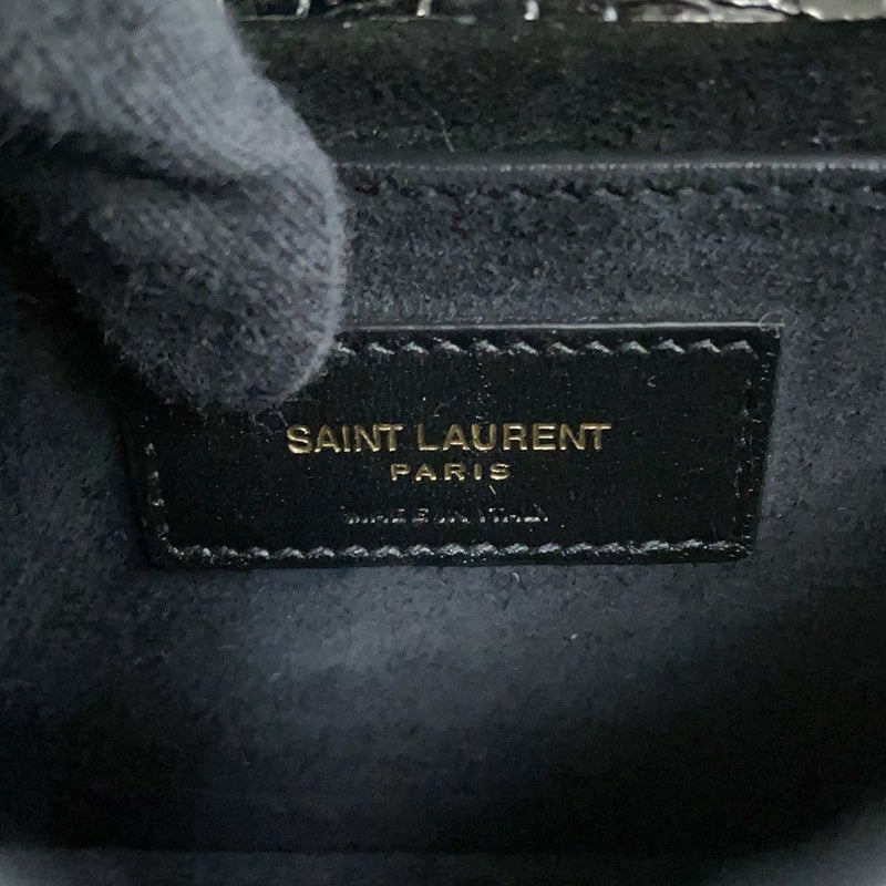 サンローランパリ チェーンショルダーバッグ サンセット クロコ型押しレザー 442906 SAINT LAURENT PARIS 黒