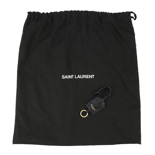 サンローランパリ チェーンショルダーバッグ サンセット クロコ型押しレザー 442906 SAINT LAURENT PARIS 黒