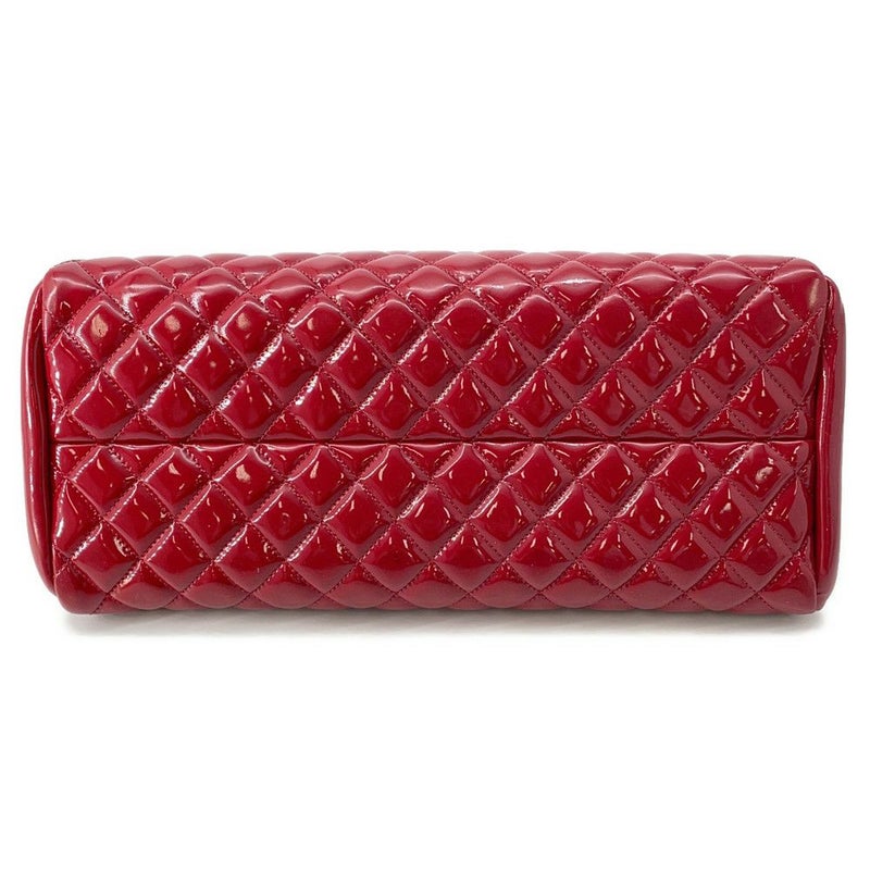 シャネル チェーンショルダーバッグ マドモアゼル ボーリングバッグ パテントレザー ココマーク A50556 CHANEL