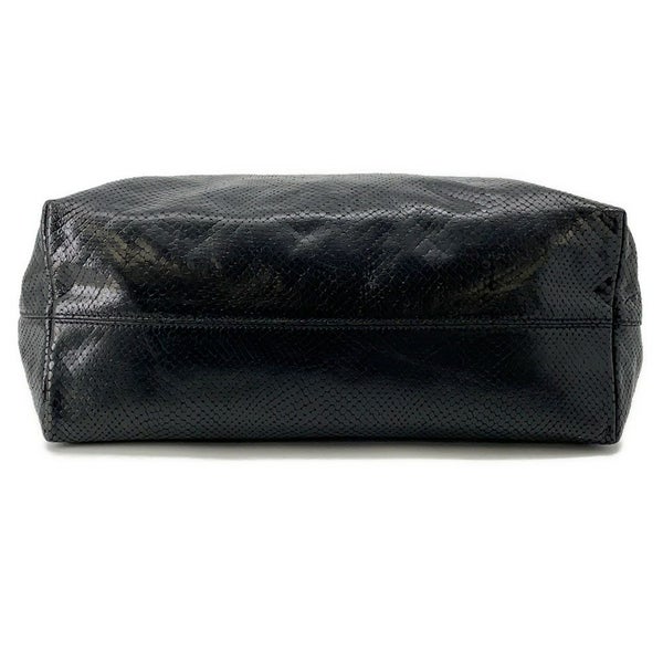 フェンディ トートバッグ パイソン型押しレザー 8BH185 FENDI 黒