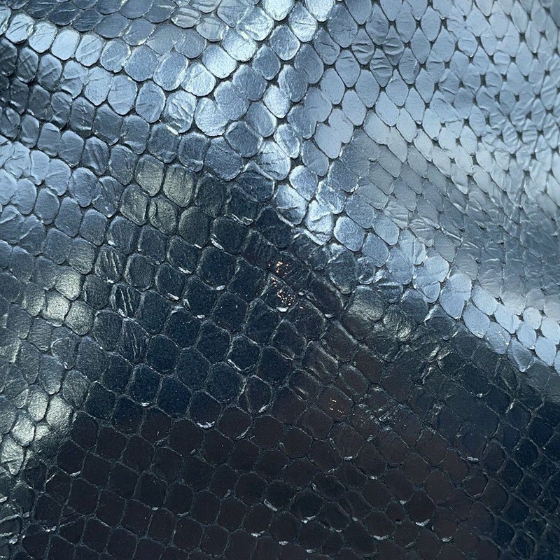 フェンディ トートバッグ パイソン型押しレザー 8BH185 FENDI 黒