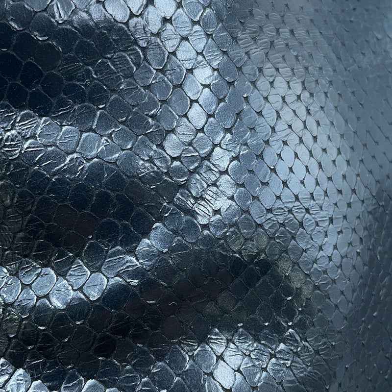 フェンディ トートバッグ パイソン型押しレザー 8BH185 FENDI 黒