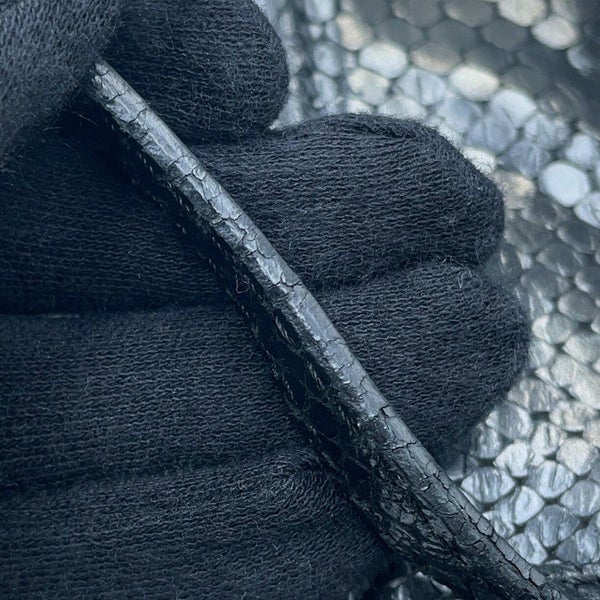 フェンディ トートバッグ パイソン型押しレザー 8BH185 FENDI 黒