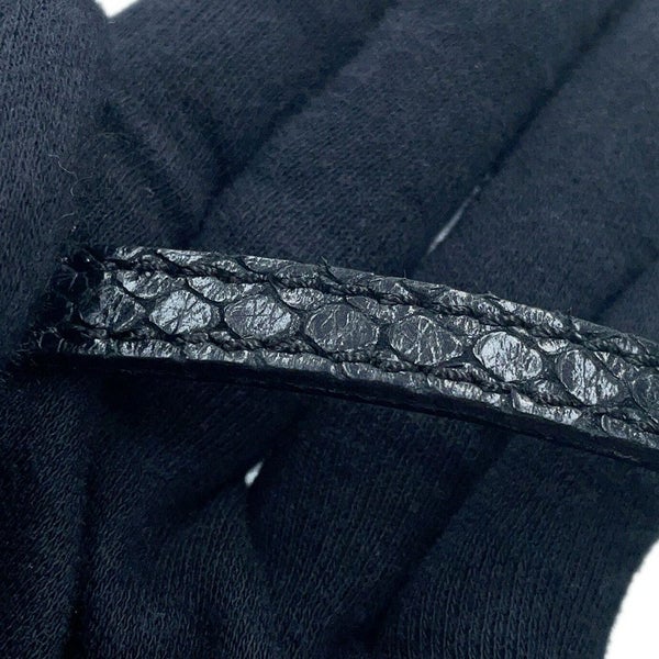 フェンディ トートバッグ パイソン型押しレザー 8BH185 FENDI 黒