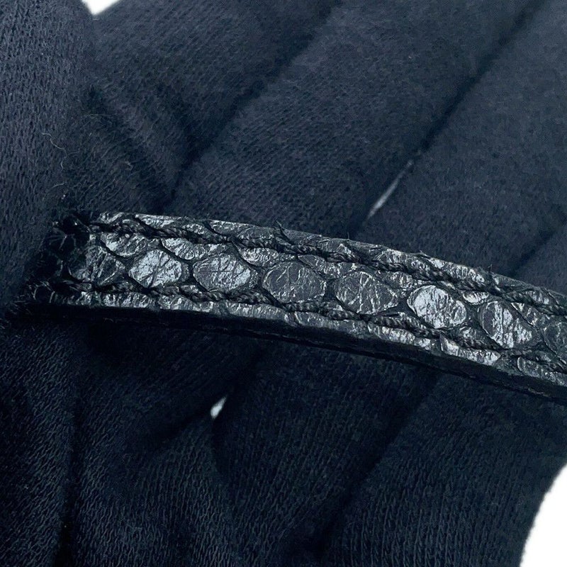 フェンディ トートバッグ パイソン型押しレザー 8BH185 FENDI 黒