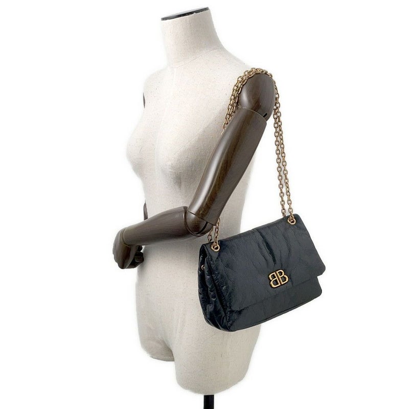 バレンシアガ チェーンショルダーバッグ モナコ Monaco BB レザー 781672 BALENCIAGA バッグ 黒