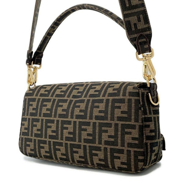 フェンディ ハンドバッグ ズッカ マルチポケット バゲット ジャガード 8BR808 FENDI バッグ 2wayショルダーバッグ