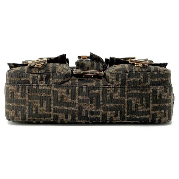 フェンディ ハンドバッグ ズッカ マルチポケット バゲット ジャガード 8BR808 FENDI バッグ 2wayショルダーバッグ