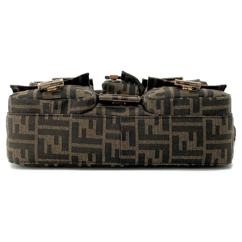 フェンディ ハンドバッグ ズッカ マルチポケット バゲット ジャガード 8BR808 FENDI バッグ 2wayショルダーバッグ