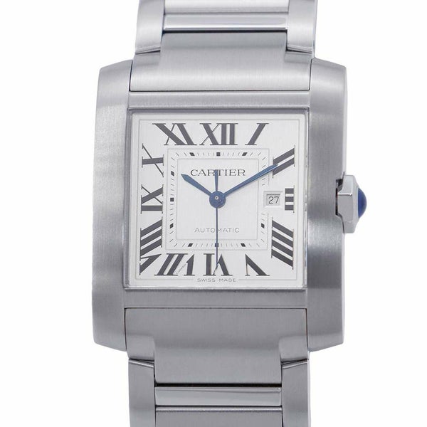 カルティエ タンク フランセーズ LM WSTA0067 シルバー文字盤