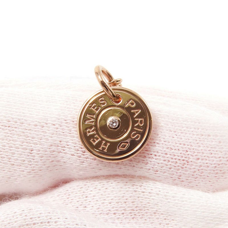 エルメス ピアス ガンバード クルー・ド・セル ピアス ダイヤモンド 計0.04ct K18PGピンクゴールド HERMES Ex-Libris Clou de Selle