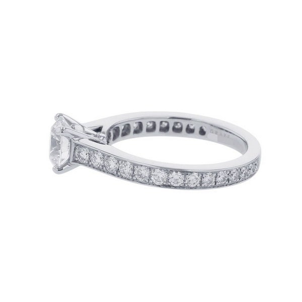 グラフ リング フレーム ラウンド ダイヤモンド エンゲージメントリング ダイヤ 中石0.70ct Pt950 サイズ5号 RPV01 GIA鑑定書付き 指輪