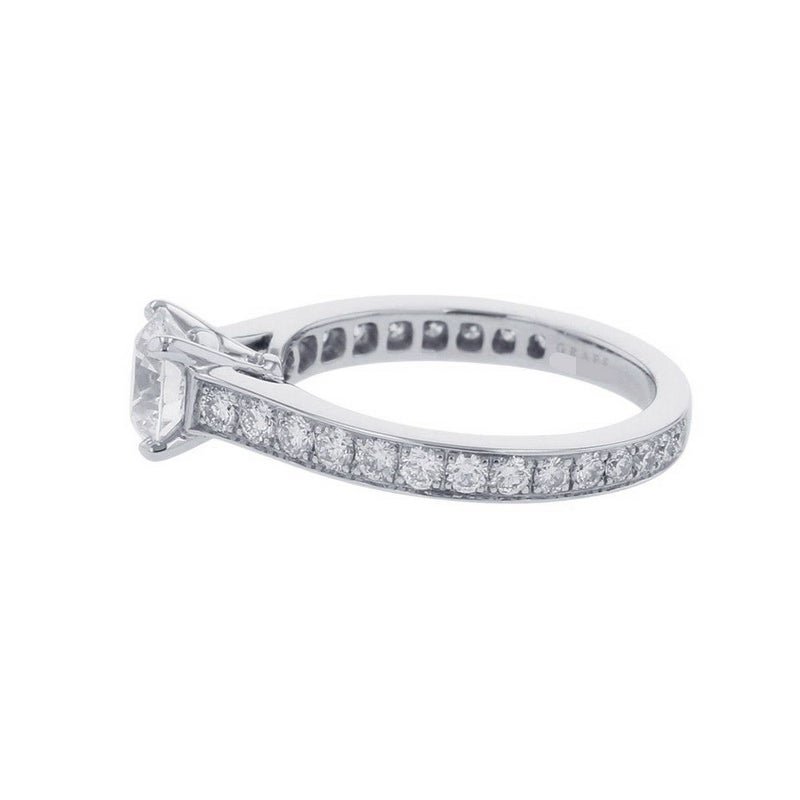 グラフ リング フレーム ラウンド ダイヤモンド エンゲージメントリング ダイヤ 中石0.70ct Pt950 サイズ5号 RPV01 GIA鑑定書付き 指輪