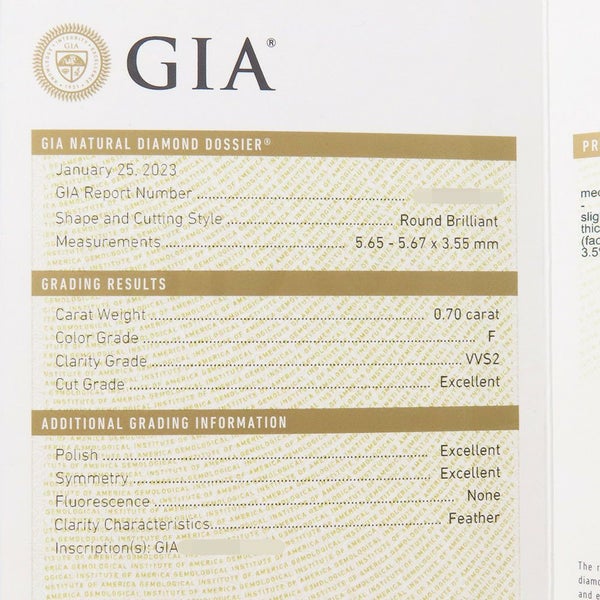 グラフ リング フレーム ラウンド ダイヤモンド エンゲージメントリング ダイヤ 中石0.70ct Pt950 サイズ5号 RPV01 GIA鑑定書付き 指輪