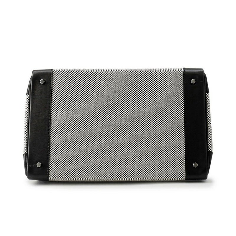 エルメス ハンドバッグ オータクロア40 ブラック/エクリュ/シルバー金具 トワルGM/エバーカラー U刻印 黒