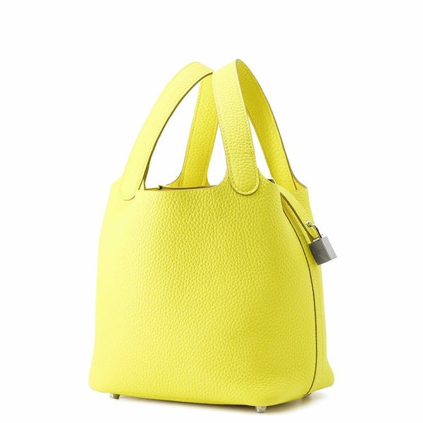 エルメス ハンドバッグ ピコタンロックPM ライム/シルバー金具 トリヨンクレマンス Z刻印