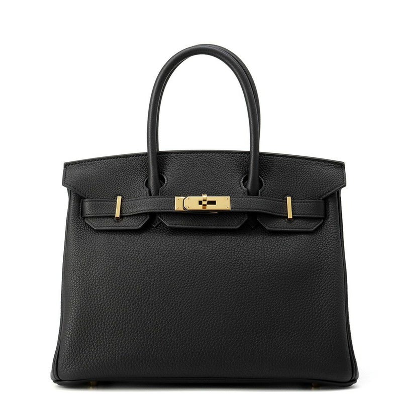 エルメス バーキン30 ブラック/ゴールド金具 トゴ B刻印 HERMES Birkin ハンドバッグ 黒
