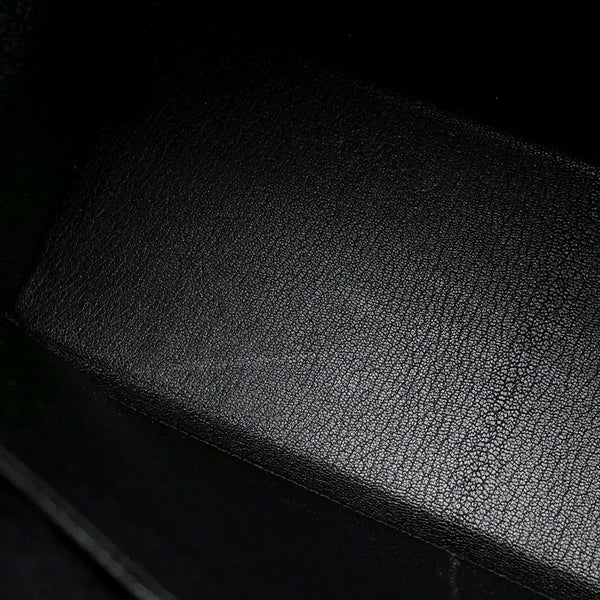 エルメス ハンドバッグ ケリー28 外縫い ブラック/シルバー金具 エプソン U刻印 2wayショルダー 黒