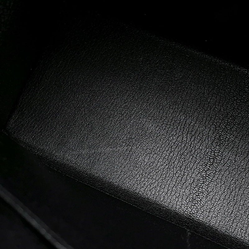 エルメス ハンドバッグ ケリー28 外縫い ブラック/シルバー金具 エプソン U刻印 2wayショルダー 黒