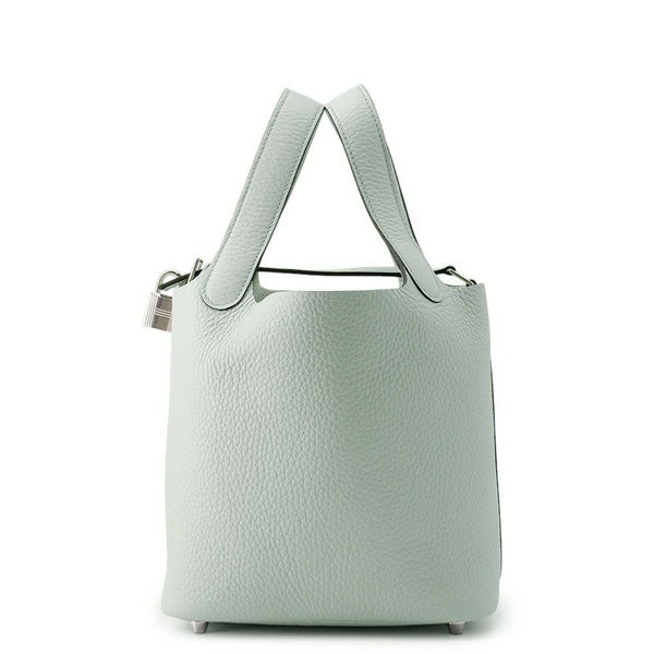 エルメス ハンドバッグ ピコタンロックPM ブルーペール/シルバー金具 トリヨンクレマンス W刻印