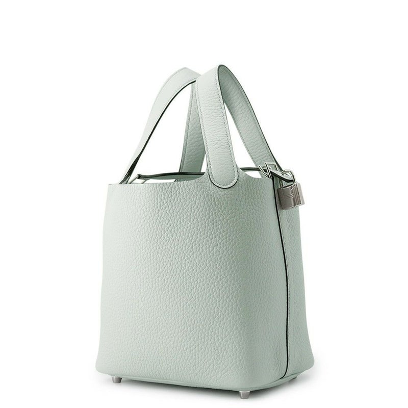 エルメス ハンドバッグ ピコタンロックPM ブルーペール/シルバー金具 トリヨンクレマンス W刻印