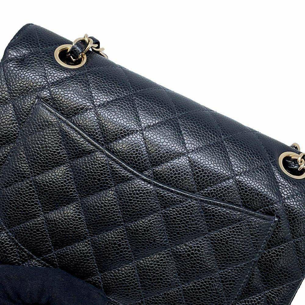 シャネル チェーンショルダーバッグ マトラッセ ココマーク キャビアスキン A01113 CHANEL バッグ 黒 CHANEL（シャネル） マトラッセ23 A01113 ショルダーバッグ Wフラップ